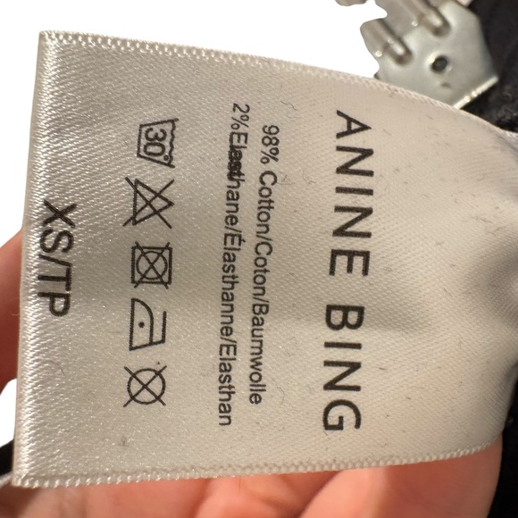 ANINE BING black mid-weight stirrup leggings - size XS - Picture 3 of 5